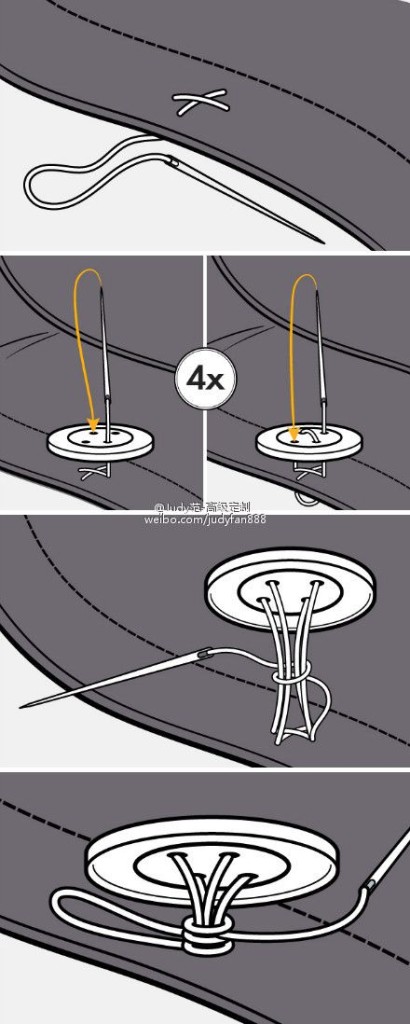 how to sew on button