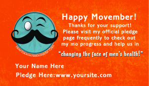 Free Movember Pledge Card Template
